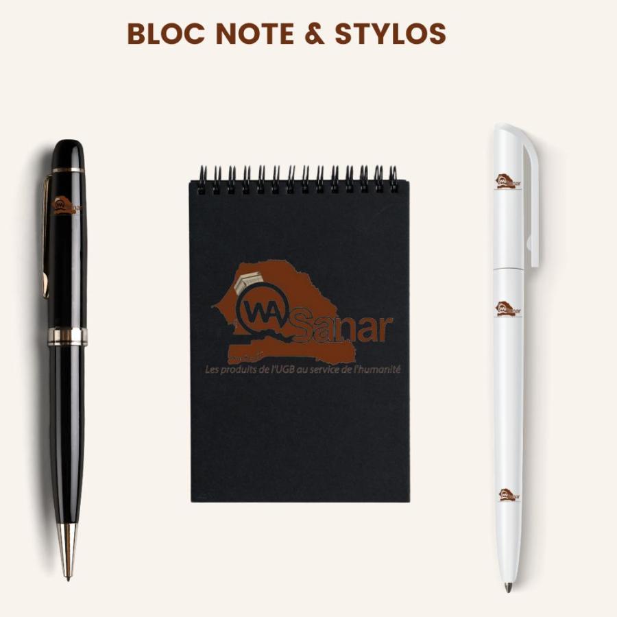 Bloc note & stylos